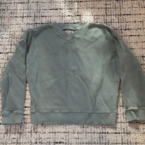 Madewell Sage Long Sleeve Waffle Knit Top